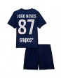 Billige Paris Saint-Germain Joao Neves #87 Hjemmedraktsett Barn 2025-26 Kortermet (+ Korte bukser)